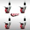 Service Caster 3'' SS Red Poly Swivel 1-1/2'' Expanding Stem Caster Set Total Lock Brake, 4PK SCC-SSEXTTL20S314-PPUB-RED-112-4 - alternate 3